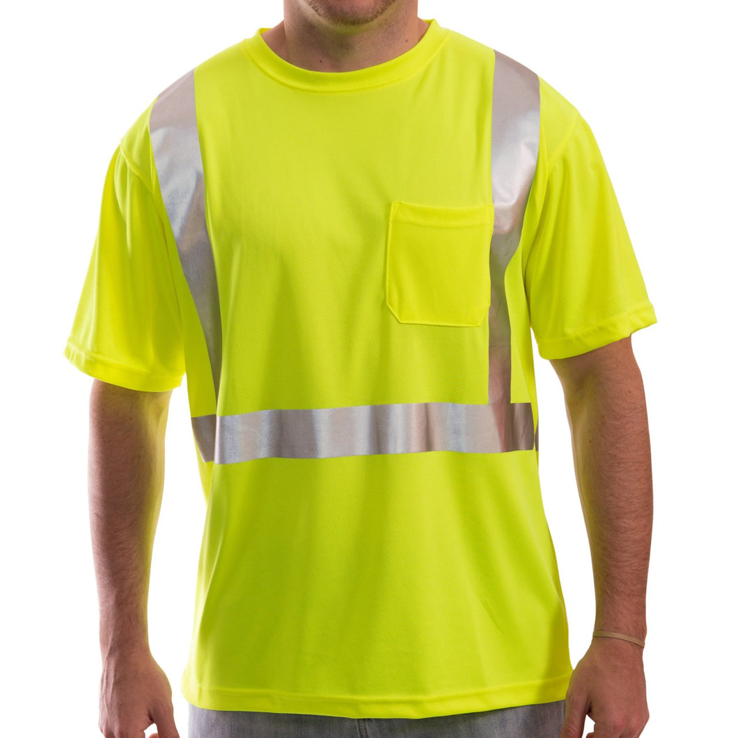 Tingley S75022 - Safety Green Hi-Viz Short Sleeve Shirt | Front View