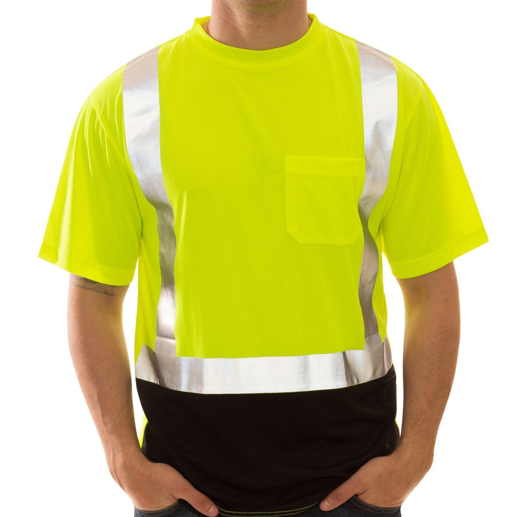 Tingley S75122 - Safety Green Hi-Viz Short Sleeve Shirt | Front View