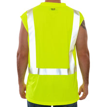 Load image into Gallery viewer, Tingley S75222 - Safety Green Hi-Viz Sleeveless Shirt | Back View
