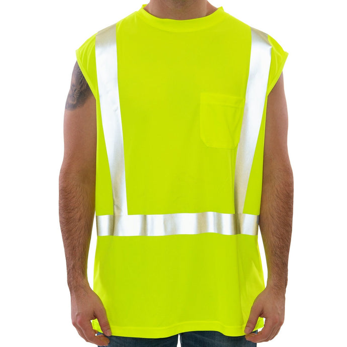 Tingley S75222 - Safety Green Hi-Viz Sleeveless Shirt | Front View