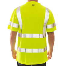 Load image into Gallery viewer, Tingley S75322 - Safety Green Hi-Viz Short Sleeve Shirt | Back View
