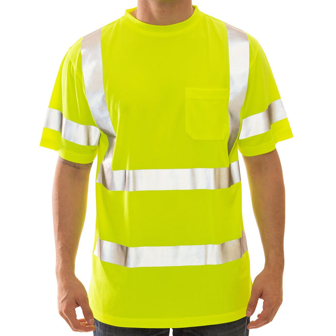 Tingley S75322 - Safety Green Hi-Viz Short Sleeve Shirt | Front View