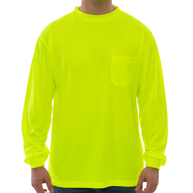 Tingley S75502 - Safety Green Hi-Viz Long Sleeve Shirt | Front View