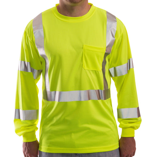 Tingley S75522 - Safety Green Hi-Viz Long Sleeve Shirt | Front View