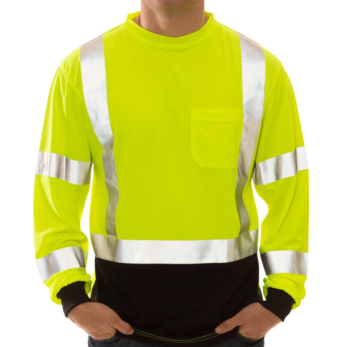 Tingley S75622 - Safety Green Hi-Viz Long Sleeve Shirt | Front View