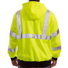 Load image into Gallery viewer, Tingley S78122 - Safety Green ANSI Class 3 Sweatshirt | Back View
