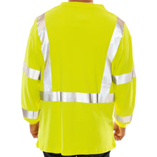 Load image into Gallery viewer, Tingley S85522 - Safety Green FR High Visibility Shirt | Back View
