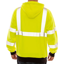 Load image into Gallery viewer, Tingley S88122 - Safety Green ANSI Class 3 Sweatshirts | Back View

