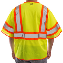 Load image into Gallery viewer, Tingley V70332 - Safety Green ANSI Class 3 Safety Vest | Back View

