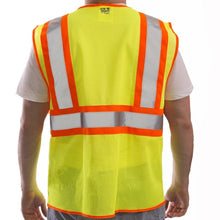 Load image into Gallery viewer, Tingley V70642 - Safety Green ANSI Class 2 Safety Vest | Back View
