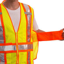Load image into Gallery viewer, Tingley V70832 - Safety Green ANSI Class 2 Safety Vest | Adjustable View
