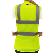 Load image into Gallery viewer, Tingley V73732 – Safety Green Womens Safety Vest | Back View 
