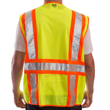 Load image into Gallery viewer, Tingley V73852 - Safety Green Surveyor Safety Vest | Back View
