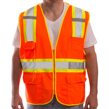 Load image into Gallery viewer, Tingley V73859 - Safety Orange Surveyor Safety Vest | Front View
