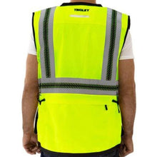 Load image into Gallery viewer, Tingley V73862 – Safety Green Surveyor Safety Vest | Back View    

