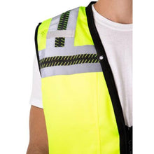 Load image into Gallery viewer, Tingley V73862 – Safety Green Surveyor Safety Vest | Reflective Tape View    
