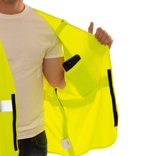 Load image into Gallery viewer, Tingley V81522 - Safety Green FR Safety Vest | Inside Left View
